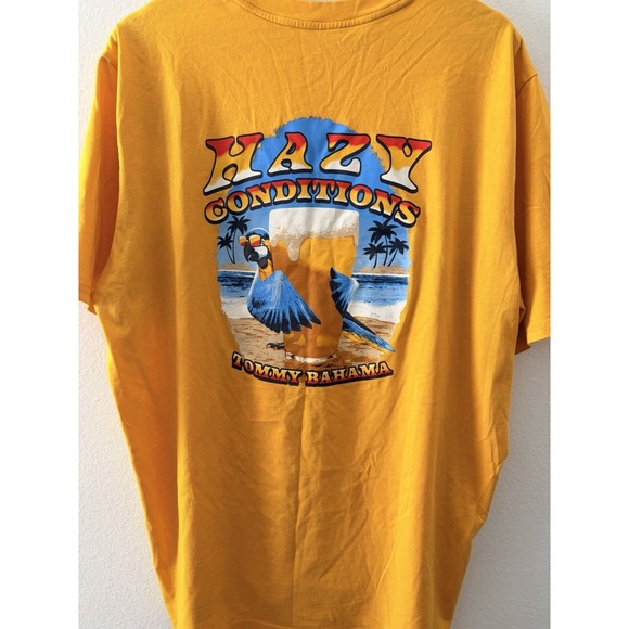 Tommy Bahama Other - Tommy Bahama "Hazy Conditions" men's yellow graphic t-shirt. XL